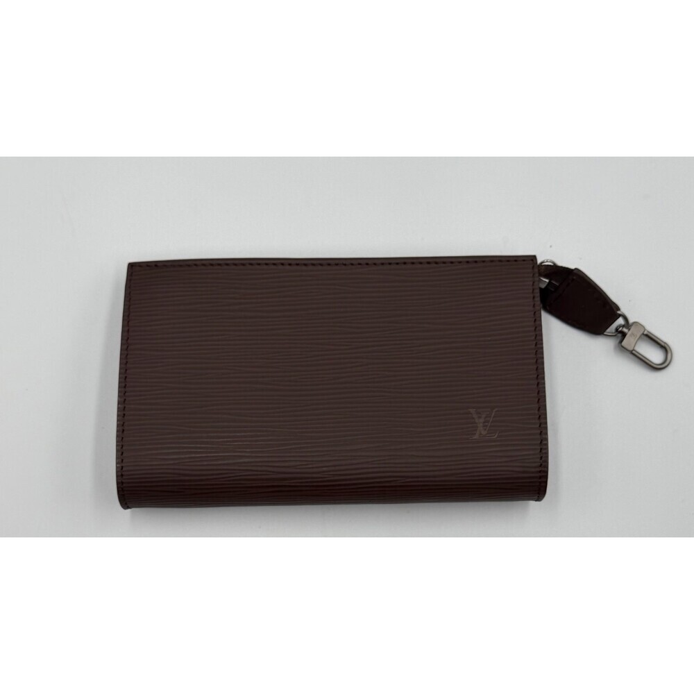 Authentic Louis Vuitton Brown Epi Leather Pochette Accessoires Bag Women's - Picture 3 of 12
